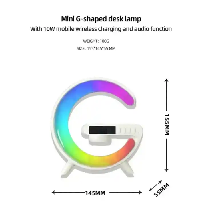 G63 RGB Light Bluetooth Speaker With Wireless Charging